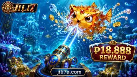 JILI7 fishing scene opening into a cleaner target lane after a crowded pursuit, with more dark water between moving fish